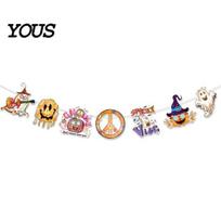 Spooky Halloween Ornaments Decorations, Banner Cake Toppers, Hanging Swirls with Themed Decor Ghost Pumpkin Skull, Indoor Outdoor Party Decorations 2
