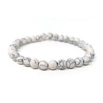 Bracelet stabilisant - SHOP-STORY - Howlite Blanche - 6 mm - Mixte - 1 bracelet balta