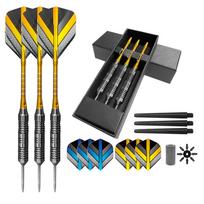 PENPEN 3-Pack Stainless Steel Tip Darts 6.5mm Aluminum Barrels Includes 3 Nylon Shafts 3 Flights Customizable Logo for juoda