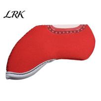 Golf Iron Head Covers 10 Pcs Set, Neoprene Club Headcovers with Number Window, Elastic Lightweight Anti-Scratch Protector for Full Accessories raudona