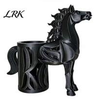 Living Room Bookshelf Decor Horse-Shaped Pen Holder, 3D Printed Pencil Cup, Multi-functional Study Decoration Desktop Organizer for Home Office juoda