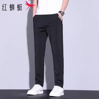 RED DRAGONFLY Men's Summer Ice Silk Straight-Leg Casual Pants 33 juoda
