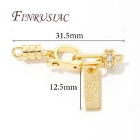 1-4Pcs/Lot 18K Gold Plated Necklace Clasp End Connectors Clasps For Jewelry,Fasteners For Bracelets Accessories 1 piece