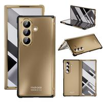 case for Samsung Z FOLD 7 Electroplated transparent spring hinge shell film full-coverage drop-proof folding protective case Galaxy Z Fold7 auksas