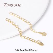 18K Gold Plated Chain Extender with Tag Brass Metal Extension Chain Connectors For DIY Necklace Bracelet Jewelry Making Findings 10 Pieces