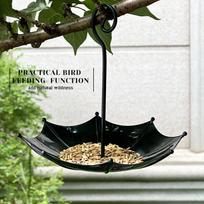 Robust Iron Bird Feeder with Large Tray for Outdoor Hanging and Feeding