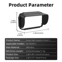 Sun Shade for DJI Osmo Pocket 4 3 Screen Sun Hood Portable Cover Handheld Gimbal Camera Accessories juoda