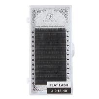 FELICIA Flat Lash Matte Eyelash Extensions Ultra Soft Single J Curl 10mm Thickness - Lash, 0.15mm, juoda