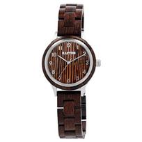 Montre - RAPTOR - Lenni - Bracelet bois wengé - Boîtier 34 mm - Quartz GL32 ruda