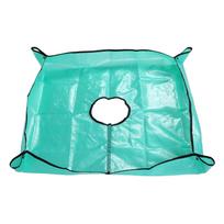 Landscape Trimming Tarp 39.37x39.37in Polyethylene Water Proof Pruning Tarp with 7.8in Hole 4 Corner Buckle Tree Trimming Tarp