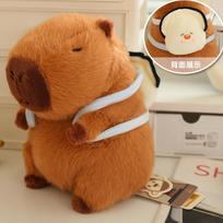 New Fluffy Capybara Plush Doll Kawaii Capybara With Bee Stuffed Toy Animals Juguetes Birthday Gift Home Decor 12cm