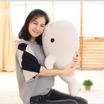 26-65cm Funny Soft White Shark Plush Toy Stuffed Cute Animal Reading Pillow Appease Cushion Gift 26cm