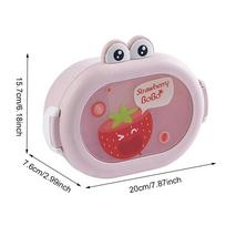 Children Cartoon Bento Box Cute Little Frog Lunch Box Outdoor Picnic Food Container Fruits Snacks Storage Box for Kids Student