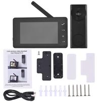 2.4G Wireless Video Doorbell Camera with Monitor Display 4.3 IPS Screen Video Door Phone Camera Kits 170 Degree Night Viewing juoda