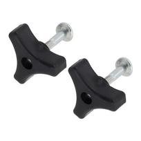 Hi-Strength Triple-Cornered Triangles Knob Handle Plastic Handlebar Screws  Outdoor Tools 2 Set