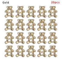 Lėlių nameliai Miniatiūriniai amatai „Pasidaryk pats“ lėlių drabužiai Metalinės sagtys Mini sagos Drabužių siuvimo sagtis 20pcs auksas
