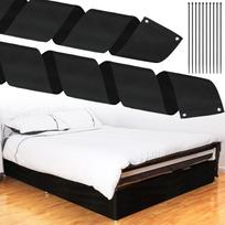 Blokatorius po lova gyvūnams 300 x 12cm su juodais kabelių raišteliais Blokuoklis po sofa Lovos barjeras šunims, katėms, gyvūnėliams, šuniukams Baldų dugnas, Juodas juoda