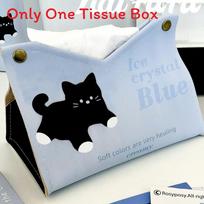 Modern Leather Tissue Dispenser With Gift And Promotion mėlyna
