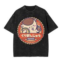 Heavy Metal Chiikawas Rock T Shirts Hip Hop Washed Short Sleeve Harajuku TShirt Fashion for Men Tops Streetwear Summer Tees 2XL