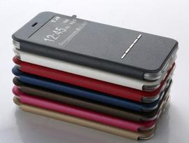 For Iphone 6s Flip Cover With Touchless Sensing Tpu Protection For Drop Resistance Black-NOTE4