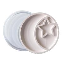 Creative Storage Tray Silicone Mould Castings Molds Star and Moon Crafting Molds Epoxy Resin Molds Round Tray Molds 1