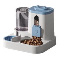 Automatic Pet Food Water Dispenser Combination 2L Weight Supplier Secure Tube Mechanism Food Grade Plastic Puss Bowl Set mėlyna
