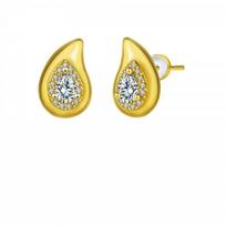 Water Drop Stud Earrings Women With Zirconia Crystals Hypoallergenic Post Gold Plated Minimalist Luxury Ear Jewelry Waterdrop Zircon Earring