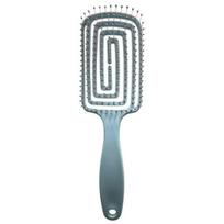 Curved Vented Detangling Brush for Paddle Hair Styling Brush for Faster Blow Size#M mėlyna