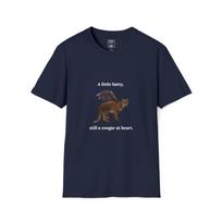 Funny Bat-winged Cougar T-Shirt | 'A little batty, still a cougar at heart' 3XL