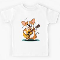Adorable Corgi Guitarist - Perfect for Music and Dog Lovers! Kids T-Shirt 120