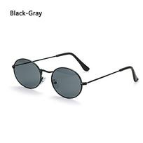 UV400 Steampunk Small Frame Sun Glasses Oval Sunglasses Men's Shades Gradient Mirror Glasses Gold-Dark green