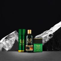 DENVER Grooming Gift Set - Activated Charcoal Body Wash (325ML) + Perfume (60ML) + Deodorant (165ML) |