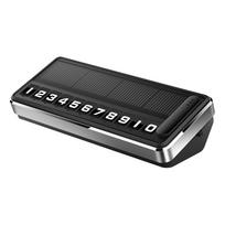Car Accessories - Solar Car Temporary Parking Card Universal Phone Number Plate LED Lighting Car Park Stop Phone Number Card Car Accessories sidabras