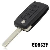 Cle plip pour peugeot 3 boutons coffre 107 207 208 307 308 407 807 modèle ce0523 lame avec rainure coque telecommande pro-plip