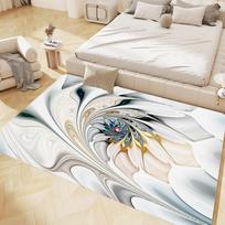 Modern Psychedelic Flora Area Rug Non Slip Carpets for Home Decor Living Room Bedroom Kitchen Deocr Machine Washable Floor Mat 40X60cm-16x24in
