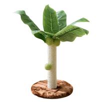 Cat Scratching Post 12.6in High 9.8in Base Hanging Balls Green Leaves Sisal Hemp Cat Scratcher for ruda