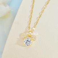 Mickey Mouse Necklace Female High Sense Versatile Cute Cartoon Zircon Pendant Necklace