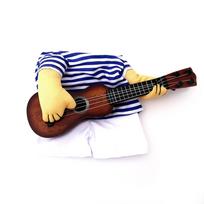 Pet Guitar Costume Cute Funny Dog Halloween Costume Cosplay Apparel Clothes for Small Dogs Puppy M(for 4-6.5kg) beige