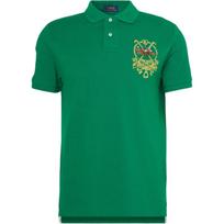 Polo Ralph Lauren SS24 Letter Print Straight Casual Short Sleeve Polo Shirt Men Polo Shirts Green 710939928-002 L