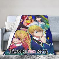 Soft Warm BlanketsKids Adult Camping Anime Oshi No Ko Aquamarine Hoshino Throw Blanket  Flannel Bedspread Living Room Bed Cover 30x40in