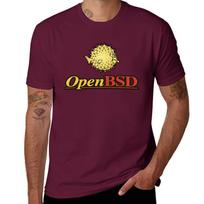 Openbsd logotipas marškinėlių ruošiniai didelio dydžio viršutiniai drabužiai vienspalviai anime drabužiai vyriški drabužiai S black