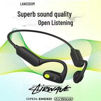 Lanston AirWave Wireless Open-Ear Bone Conduction Bluetooth Headset with 32GB Memory