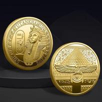 Senovės Egipto faraono moneta, proginė moneta, faraono Tutanchamono proginis medalis One Size juoda
