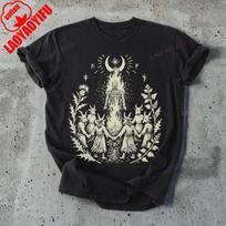 Wicker Man TShirt Pagan Ritual Goat Mask Cult Bonfire Printed Shirt Unique Style Mens Tshirt Graphic Printed Unisex Cotton Tops S