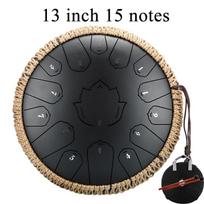 Hluru Glucophone Plieninis liežuvinis būgnas 13 colių 15 natų C Eterinis būgnas Handpan Mušamasis muzikos instrumentas