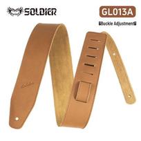 Soldier Cowhide Leather Universal Guitar Strap for Electric & Acoustic Guitars