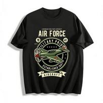 WWII Flying Tigers Fighter Plane Retro Military Air Force Graphic T-Shirt Pure cotton T-shirt XXS