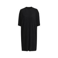 Adidas Originals Adicolor Plissé Loose Fit Short Sleeve Crew Neck Recycled Polyester Tee Dress Women Black HF7549 30