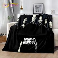 Retro Linkin Park D Flannel Throw Blanket for Bed Sofa Picnic  Perfect for Outdoor Leisure and Gifting 100cmx150cm gray