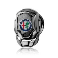 1 vnt. Automobilio vieno mygtuko paleidimo mygtukų apsauginis dangtelis Dekoras Alfa Romeo 147 159 156 Giulietta Giulia Mito Spider Alpha Nheadrest juoda